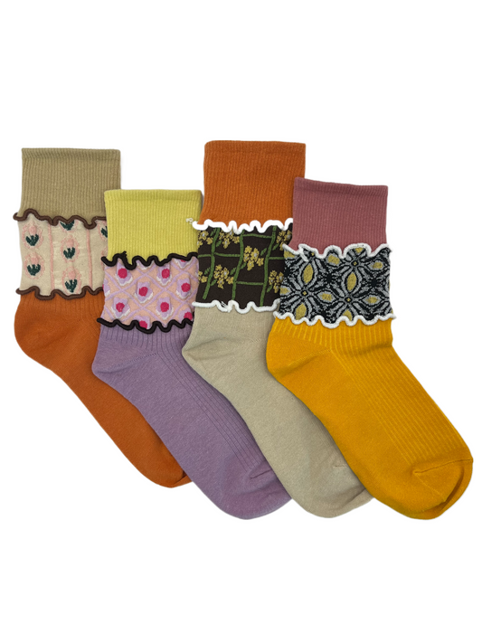Floral Stitch Spring Set of 4