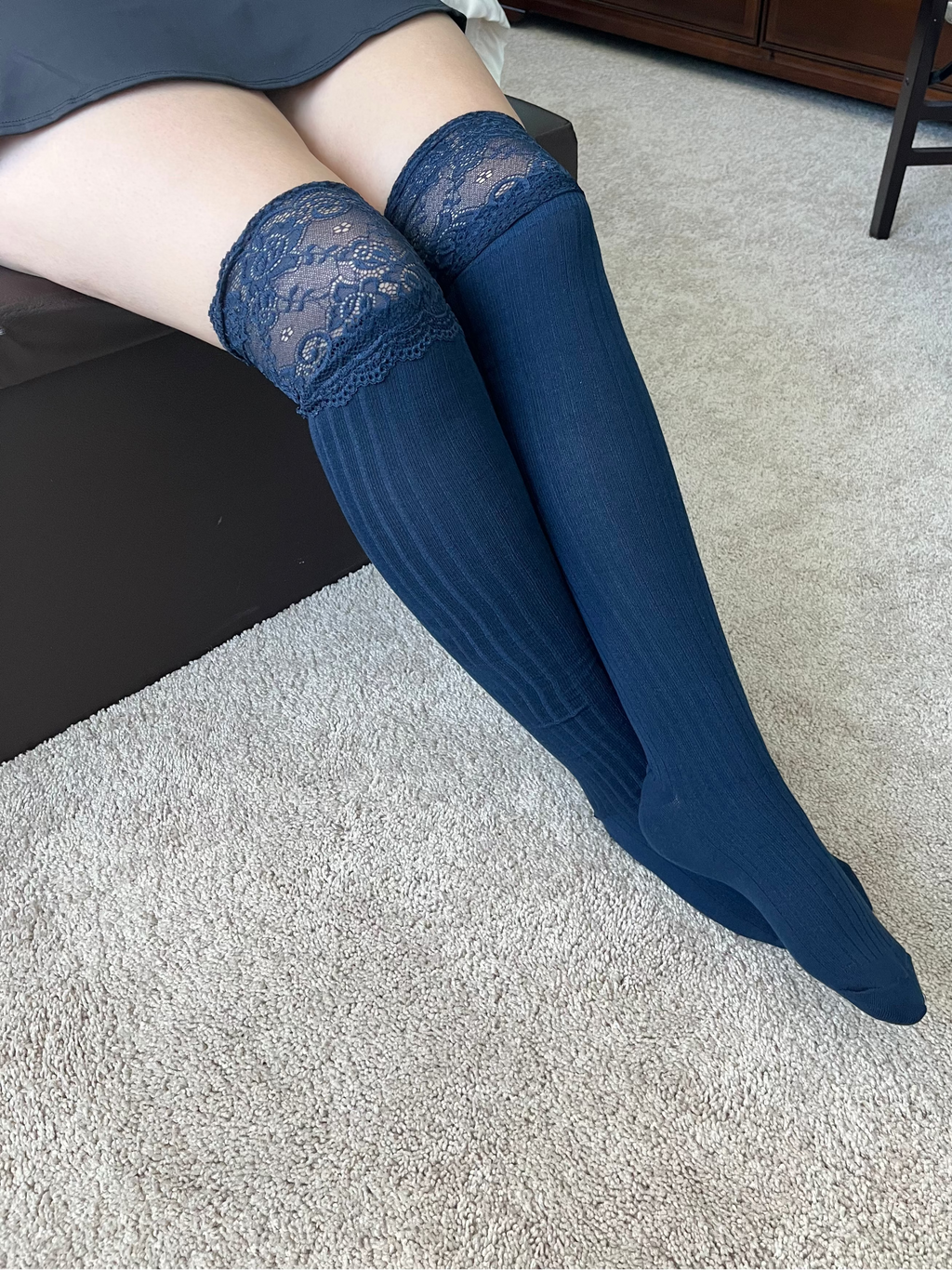 Lace Thigh High Dark Set of 4