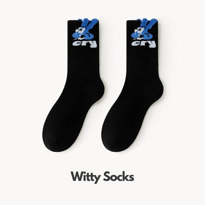 Witty Socks 0 Crying Bunny / 1 Pair Witty Socks Sentience Collection