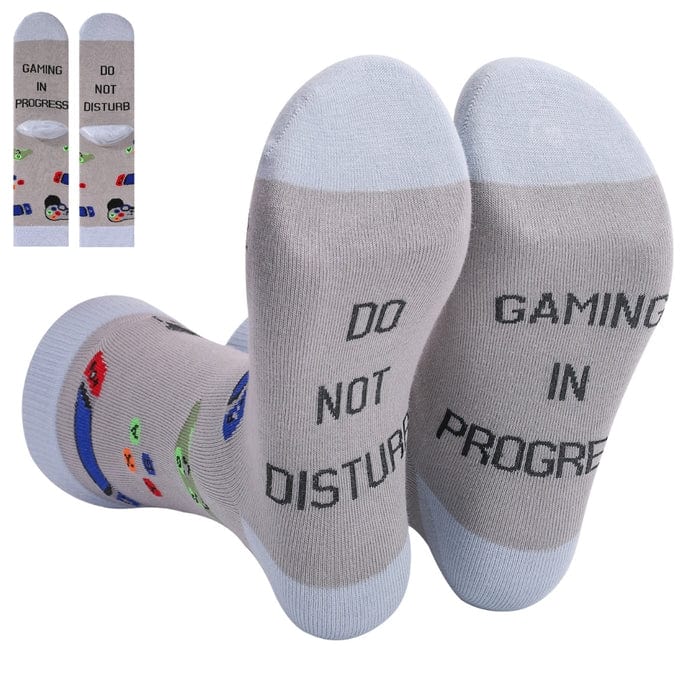 Witty Socks 0 DO NOT DISTURB, GAMING IN PROGRESS / 1 Pair Witty Socks IF YOU CAN READ THIS Collection