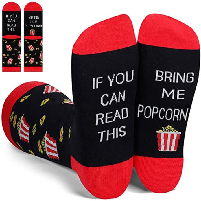 Witty Socks 0 IF YOU CAN READ THIS, BRING ME POPCORN / 1 Pair Witty Socks IF YOU CAN READ THIS Collection