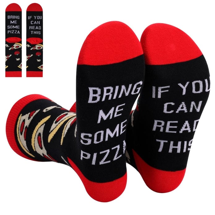Witty Socks 0 IF YOU CAN READ THIS, BRING ME SOME PIZZA / 1 Pair Witty Socks IF YOU CAN READ THIS Collection