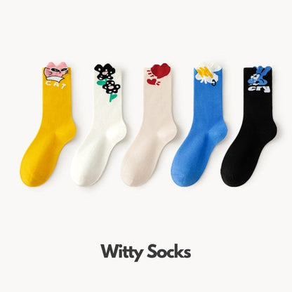 Witty Socks 0 Sentience Collection in Set / 5 Pairs Witty Socks Sentience Collection