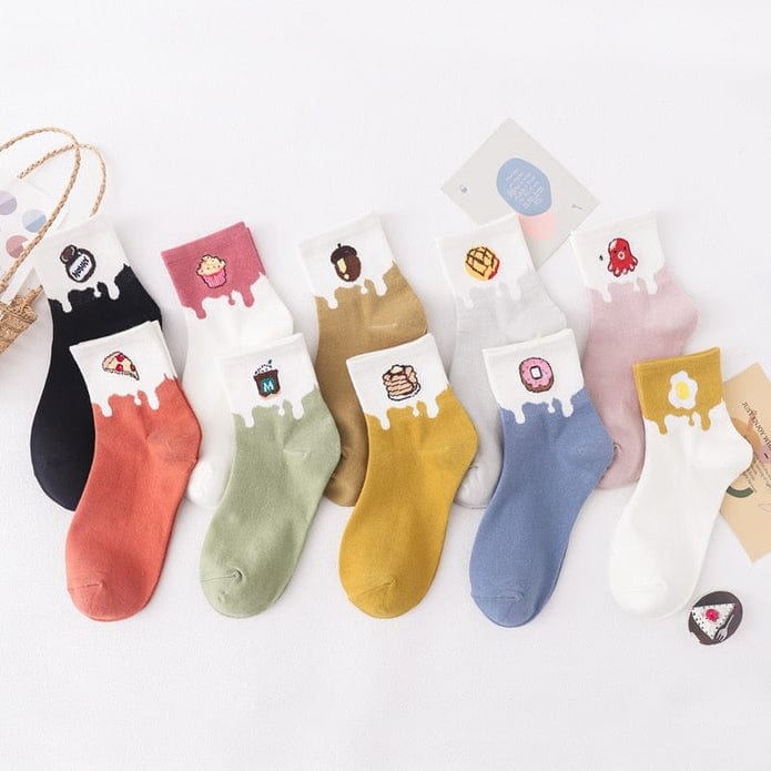 Witty Socks Foodie Collection in Set / 10 Pairs Witty Socks Foodie Collection