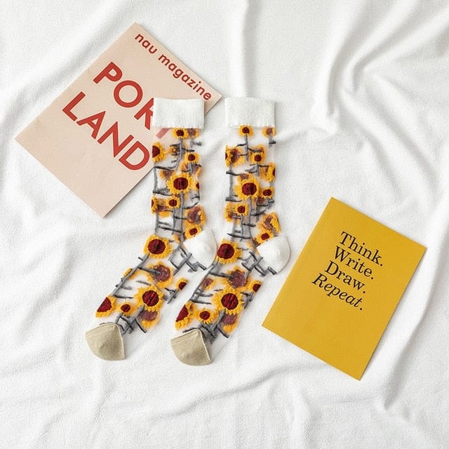 Witty Socks Social Sunflower / 1 Pair Witty Socks Beyond Blossoming Collection