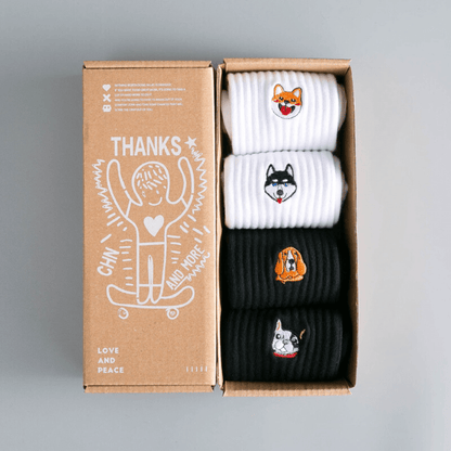Witty Socks Socks A / 4 Pairs Unisex | Witty Socks Paws and Play Collection | 4 Pairs