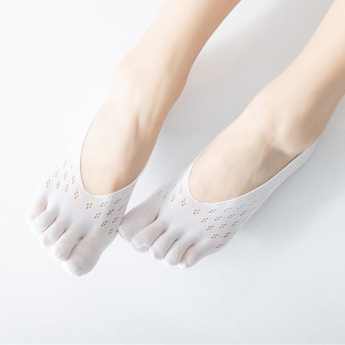 Witty Socks Socks Barely-There / Barely-There - White / 1 Pair Witty Socks Blister-free Toe Socks Collection