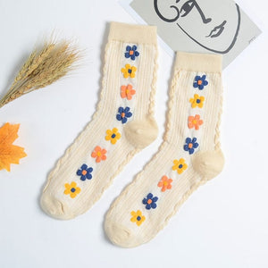 Witty Socks Socks Beige / 1 Pair Witty Socks Little Wildflowers Collection