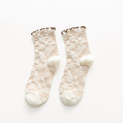 Witty Socks Socks Beige / 1 Pair Witty Socks Mixed Leaf Collection