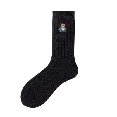 Witty Socks Socks Black / 1 Pair Witty Socks Cozy Bear Whimsy Collection