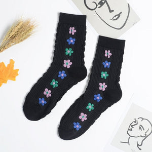 Witty Socks Socks Black / 1 Pair Witty Socks Little Wildflowers Collection