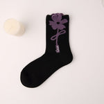 Witty Socks Socks Black Primrose / 1 Pair Witty Socks Checkered Bunny & Primrose Collection