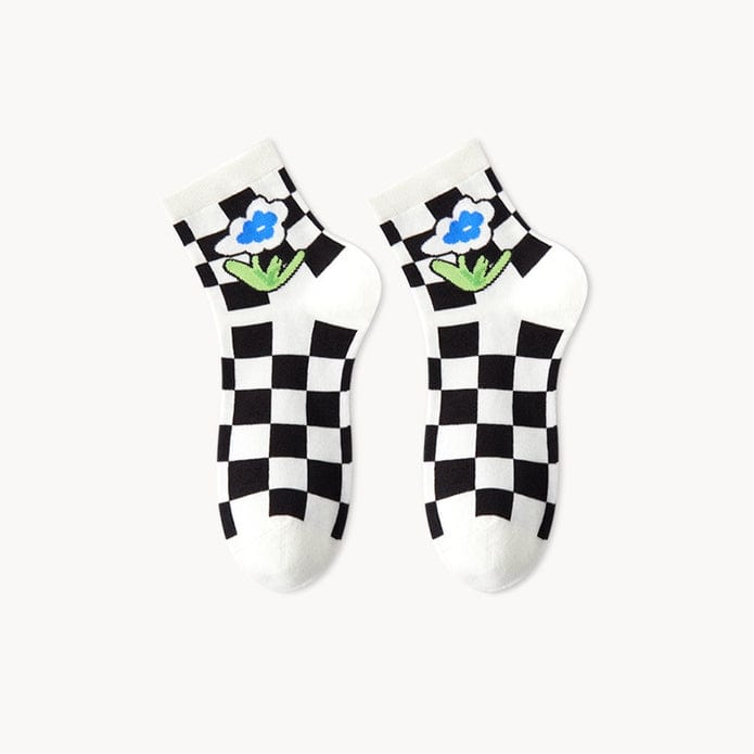 Witty Socks Socks Blooming Checkerboard Delight / 1 Pair Witty Socks Sunny Delight Collection