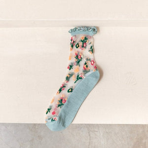 Witty Socks Socks Blue / 1 Pair Witty Socks Pretty Blooms Collection