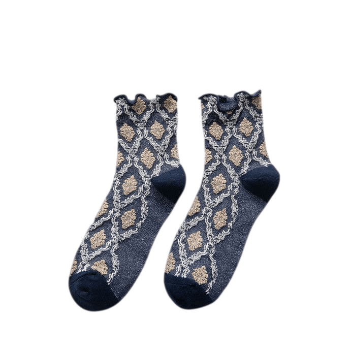 Witty Socks Socks Blue Witty Socks Ethnic Elegance Ruffle Collection