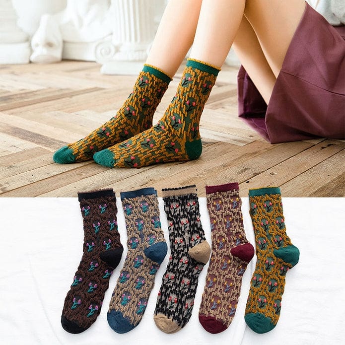 Witty Socks Socks Bouyei Collection in Set / 5 Pairs Witty Socks Bouyei Collection