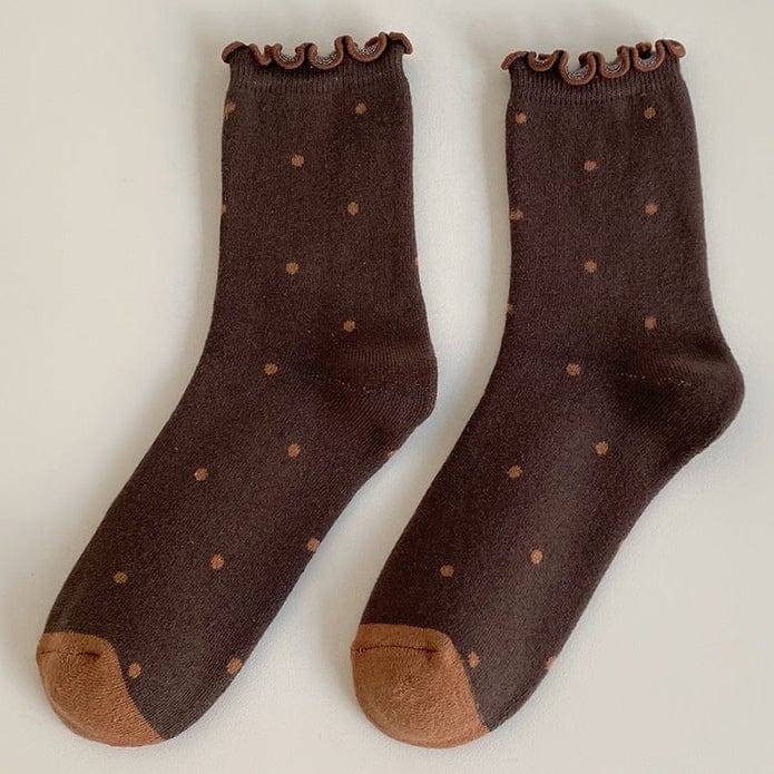Witty Socks Socks Brown / 1 Pair Witty Socks Dotty Delight Collection