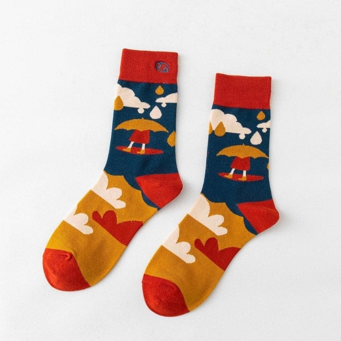 Witty Socks Socks ♋Cancer - B / 1 Pair Witty Socks The Constellation Collection