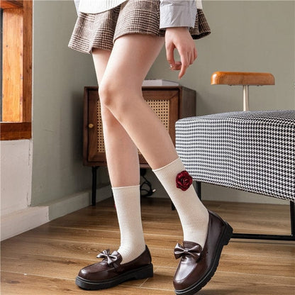 Witty Socks Socks Chic school girl- White / 1 Pair Witty Socks Blossoming Beauty Collection