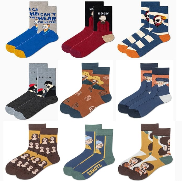 Witty Socks Socks Contemporary Graphics Collection / 9 Pairs in Set Unisex | Witty Socks Contemporary Graphics Collection