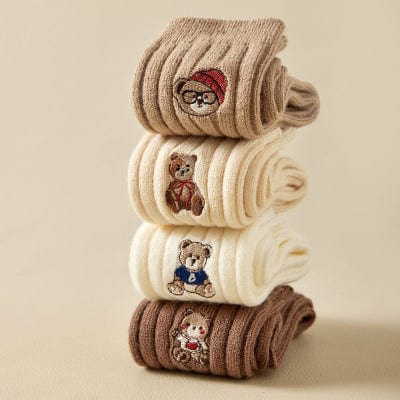 Witty Socks Socks Cozy Bear Whimsy Collection in Set / 6 Pairs Witty Socks Cozy Bear Whimsy Collection