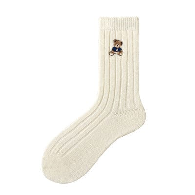 Witty Socks Socks Cream / 1 Pair Witty Socks Cozy Bear Whimsy Collection