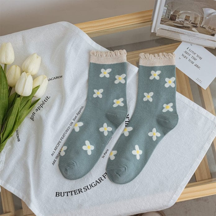 Witty Socks Socks Dainty Blossoms / 1 Pair Witty Socks Graceful Garden Collection