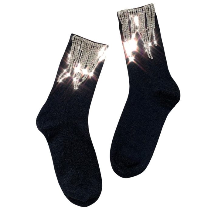 Witty Socks Socks Dazzle The Night / 1 Pair Witty Socks Dazzling Rhinestones Collection