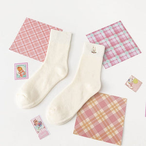 Witty Socks Socks Embroidered Bunny / 1 Pair Witty Socks Pinky Bunny Collection