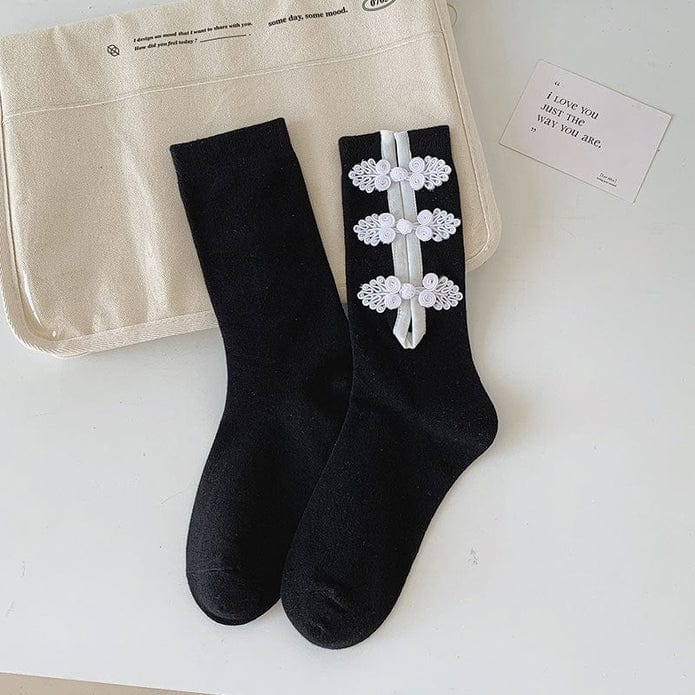 Witty Socks Socks Fix Me Up- Black / 1 Pair Witty Socks Black and White Collection