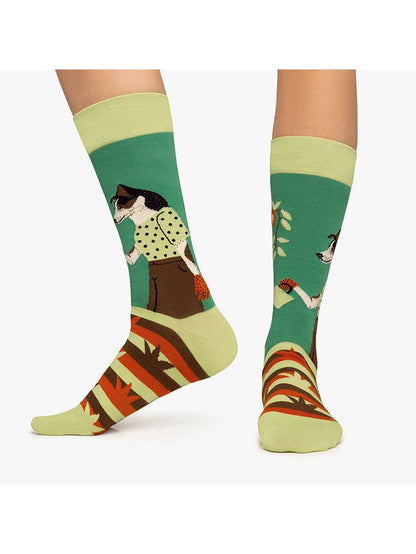 Witty Socks Socks Floral Elegance Canine Lady / 1 Pair Unisex | Witty Socks Canine Couture Collection