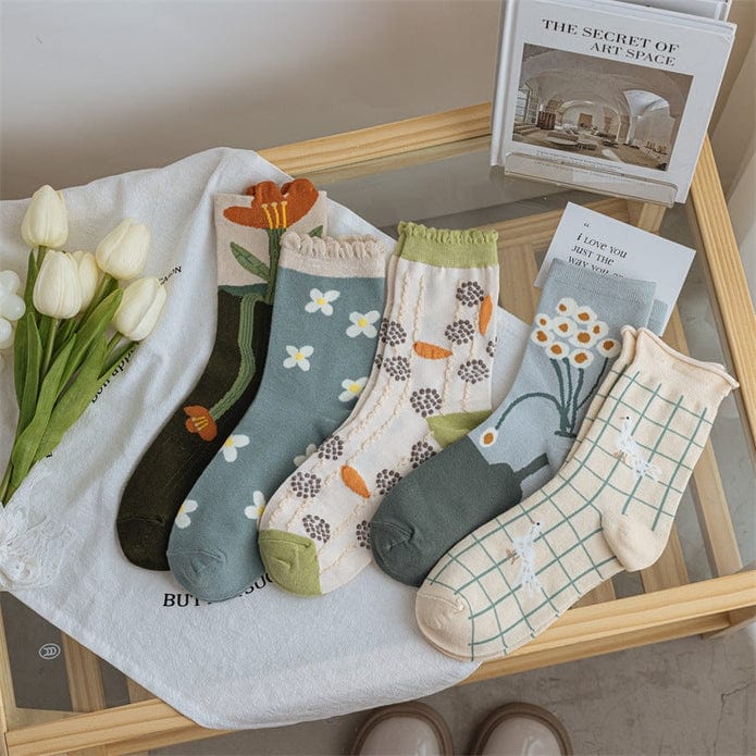 Witty Socks Socks Floral Haven in Set / 5 Pairs Witty Socks Graceful Garden Collection