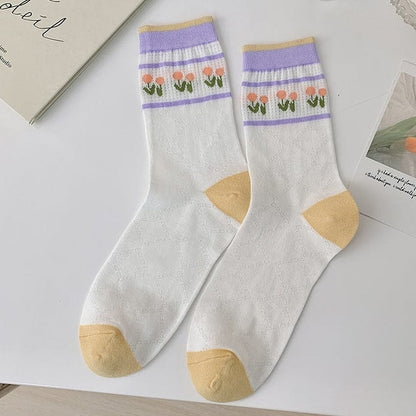 Witty Socks Socks Floret / 1 Pair Witty Socks Tulip Dreams Collection