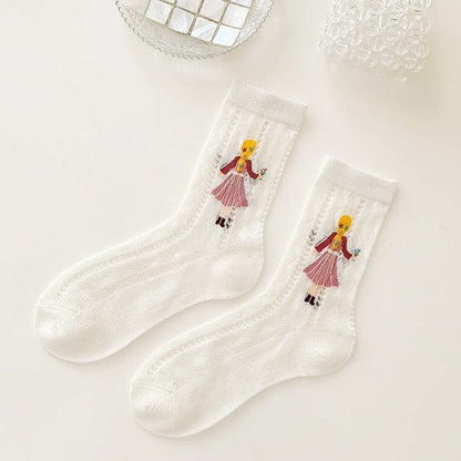 Witty Socks Socks Flowery Braid / 1 Pair Witty Socks Dolled Up Collection