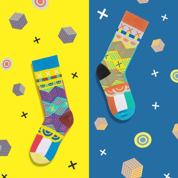 Witty Socks Socks Free Geometry / 1 Pair Unisex | Witty Socks Modern Art Collection
