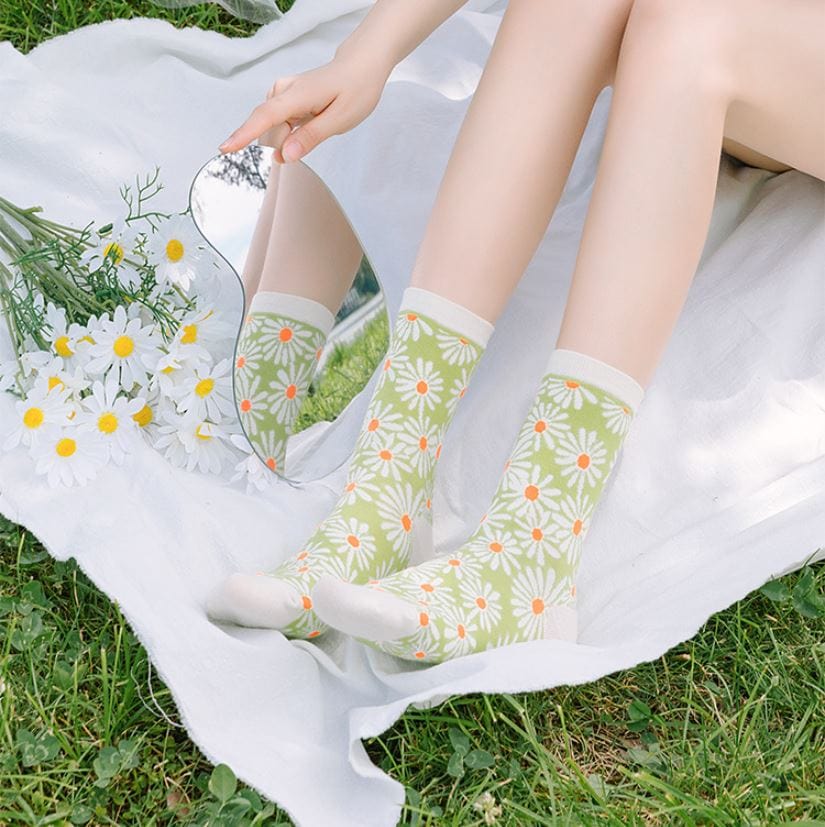 Witty Socks Socks Green / 1 Pair Witty Socks Daisy Dreams Delight Collection