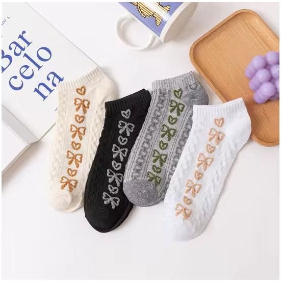 Witty Socks Socks Hearts Bows Set of 4