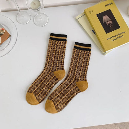 Witty Socks Socks Houndstooth / 1 Pair Witty Socks Cattleya Velutina Collection