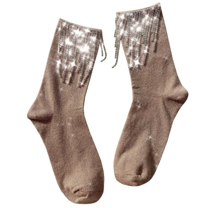 Witty Socks Socks Illuminate The World / 1 Pair Witty Socks Dazzling Rhinestones Collection