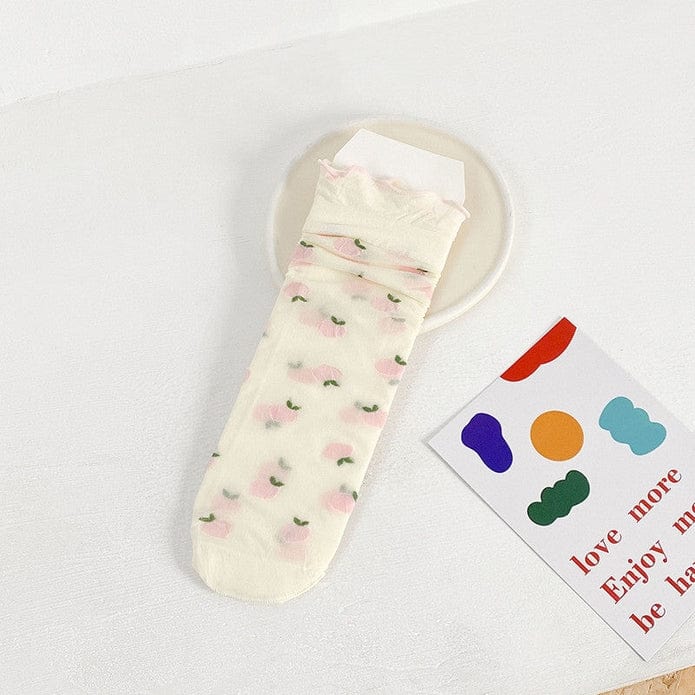 Witty Socks Socks Juicy Peach Patterns / 1 Pair Witty Socks Fruit Prints & Patterns Collection