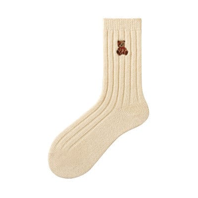 Witty Socks Socks Khaki / 1 Pair Witty Socks Cozy Bear Whimsy Collection