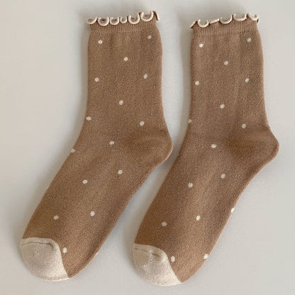 Witty Socks Socks Khaki / 1 Pair Witty Socks Dotty Delight Collection