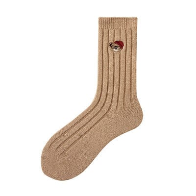 Witty Socks Socks Latte / 1 Pair Witty Socks Cozy Bear Whimsy Collection