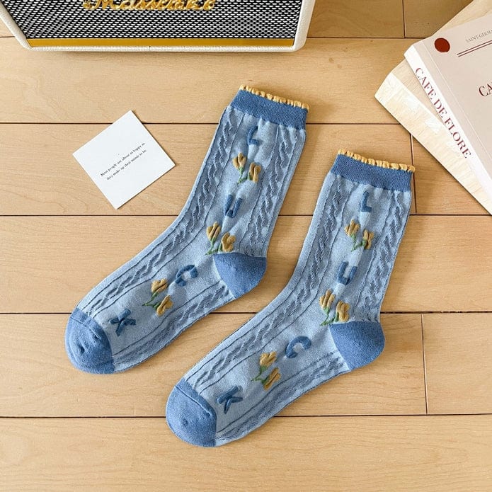Witty Socks Socks Letters / 1 Pair Witty Socks Bunny Bouquet Collection