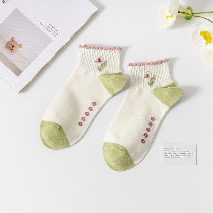 Witty Socks Socks Lily's Ruffly Delight / 1 Pair Witty Socks Bunny Love Lily Collection