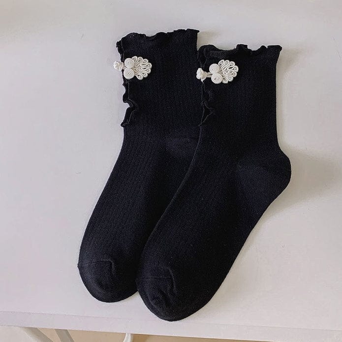 Witty Socks Socks Loop It Up- Black / 1 Pair Witty Socks Black and White Collection