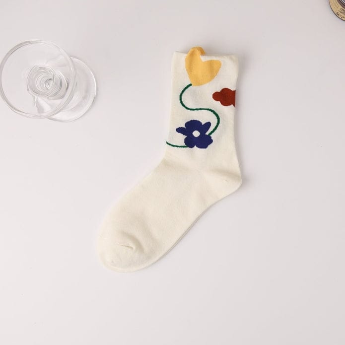 Witty Socks Socks Lovely Flower / 1 Pair Witty Socks Checkered Bunny & Primrose Collection