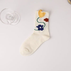 Witty Socks Socks Lovely Flower / 1 Pair Witty Socks Checkered Bunny & Primrose Collection