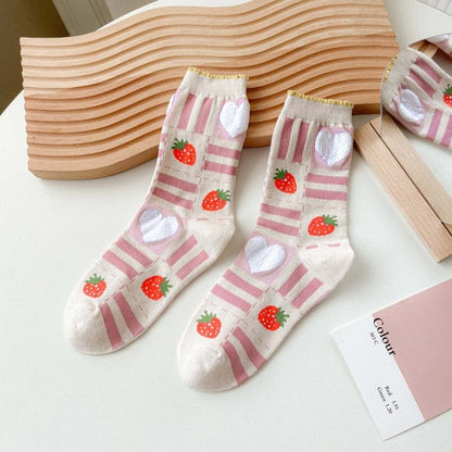 Witty Socks Socks Lovely Strawberry Fields / 1 Pair Witty Socks Sweet Sensations Collection