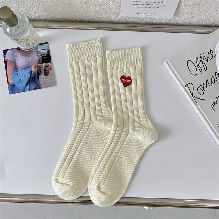 Witty Socks Socks Milky White / 1 Pair Witty Socks Sweetheart Bliss Collection